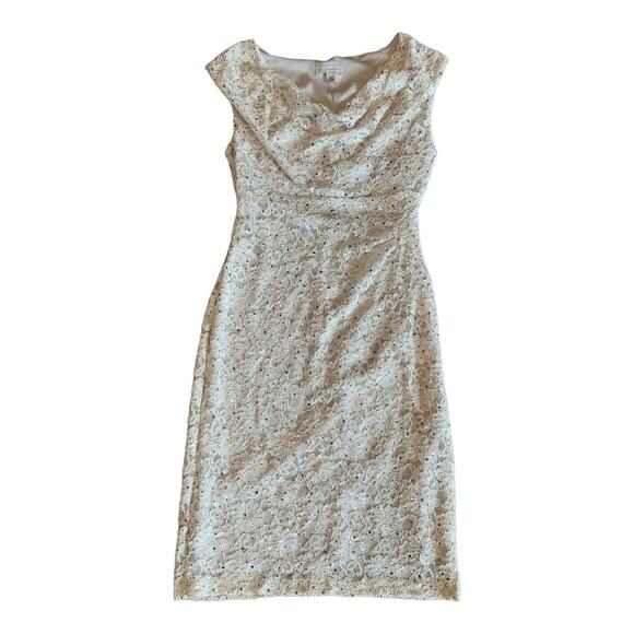 DB Established | Women's Cream Sleeveless Dress | Size 10 | NWT | 0962 - Picture 1 of 10
